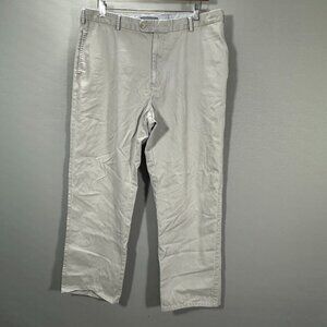 Peter Millar Pants Mens 38 Chino Gray Pima Cotton  Flat Front Pockets Straight